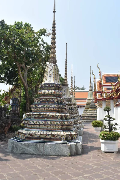Pagoder Wat Pho Mest Berömda Thailand — Stockfoto