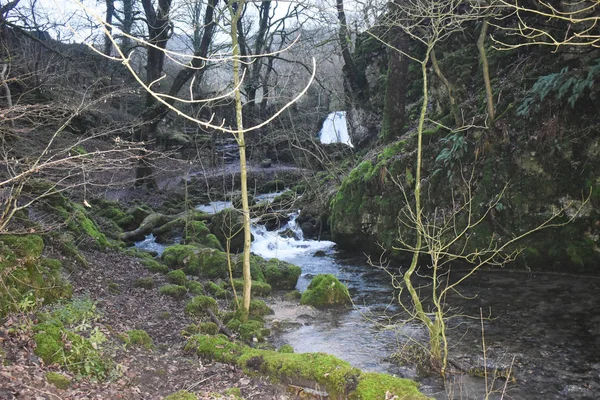 Janet Foss Schöner Wasserfall Malham Yorkshire England — Stockfoto