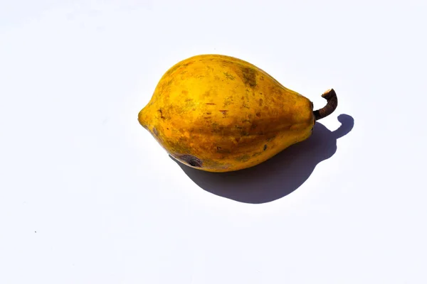 Melocotón Sian Color Amarillo Aislado Sobre Fondo Blanco Fruta Orgánica —  Fotos de Stock