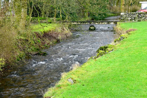 Malham Beck Potoková Voda Malhamské Vesnici Malham Yorkshire Dales Severní — Stock fotografie