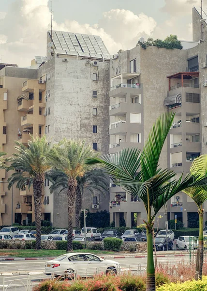 Rishon Lezion Israel Junio 2017 Imagen Vertical Paredes Grises Vadeadas —  Fotos de Stock