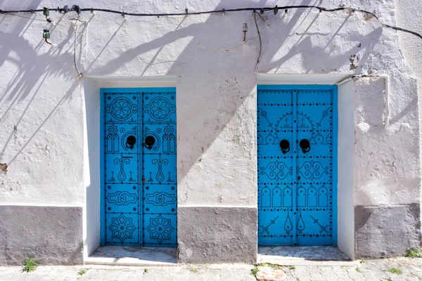 Puerta azul en Túnez, Túnez — Foto de Stock