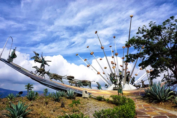 Santandereanidad-monument in nationaal park Chicamocha in Santand — Stockfoto