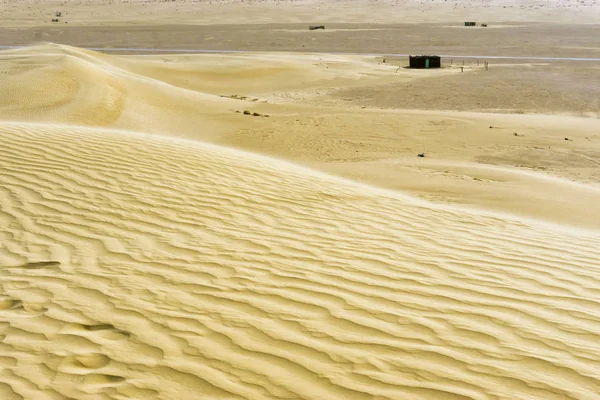 Vue sur le désert d'Ong Jemel en Tunisie — Photo