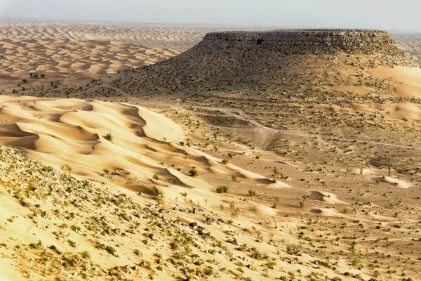 Vista panorâmica do deserto do Saara na Tunísia — Fotografia de Stock