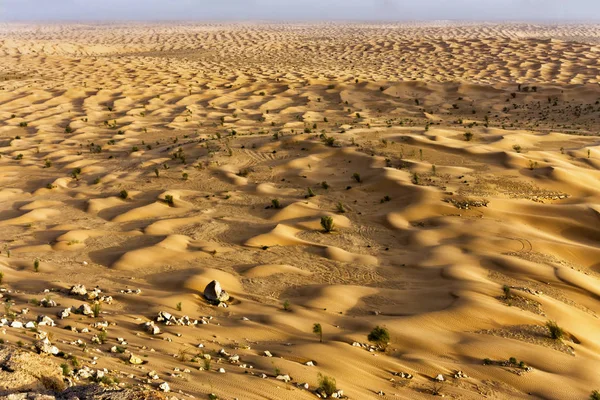 Dunas no deserto do Saara, Tunísia . — Fotografia de Stock