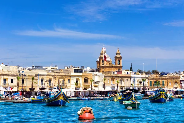 Marsaxlokk Fishing Village en Malta —  Fotos de Stock