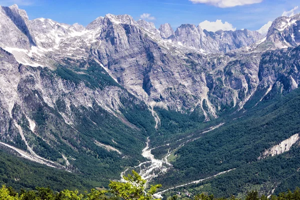 Les sommets des Alpes albanaises dans le parc national de la vallée de Valbona, Albanie Images De Stock Libres De Droits