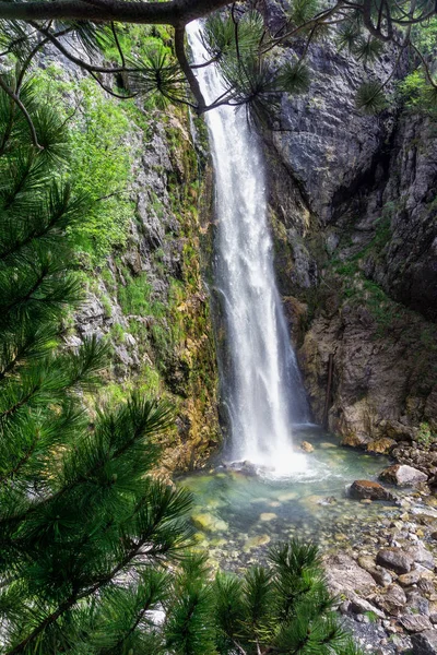 Cascade et rivière des Montagnes à Valbona, Albanie Images De Stock Libres De Droits