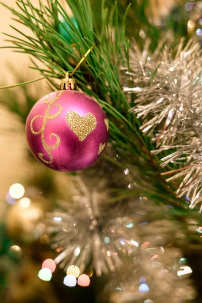 전나무 나무에 크리스마스 — 스톡 사진