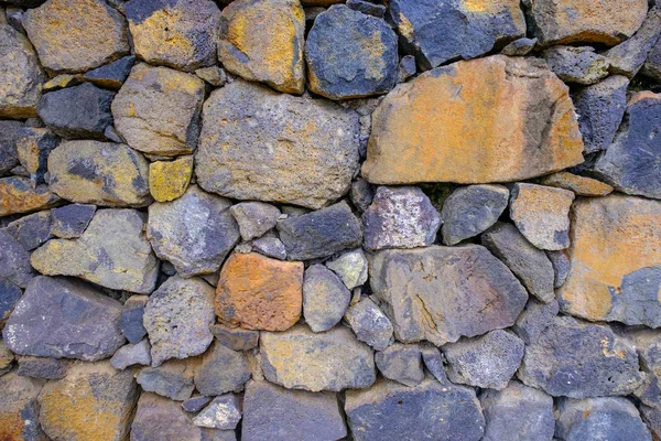 Грубая Поверхность Старой Каменной Стены Ботаническом Саду Тенерифе Канарские Острова — стоковое фото