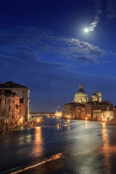 Cenário Canal Veneza Noite Itália Europa — Fotografia de Stock