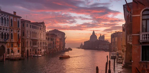 Cenário Canal Veneza Pôr Sol Itália Europa — Fotografia de Stock