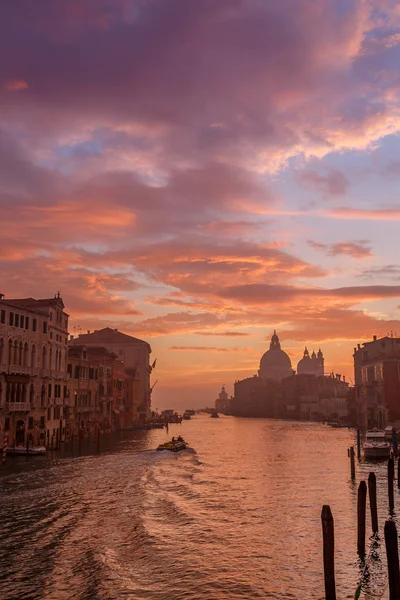 Paisaje Del Canal Venecia Atardecer Italia Europa — Foto de Stock