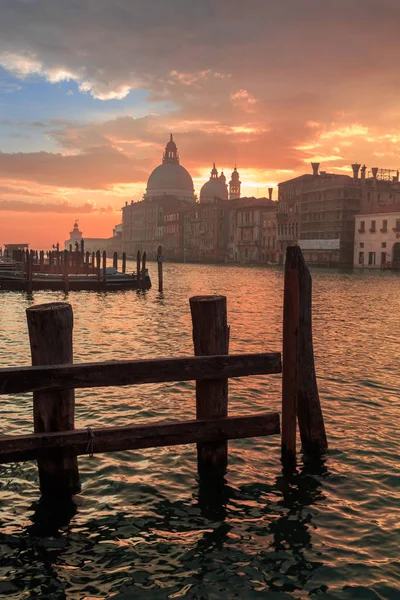 Paisaje Del Canal Venecia Atardecer Italia Europa — Foto de Stock