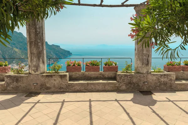 Schöner Alter Garten Meer Ravello Amalfiküste Italien — Stockfoto