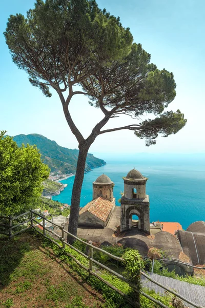 Blick Auf Antike Architektur Und Meer Ravello Amalfiküste Italien — Stockfoto