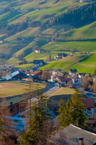 Paisagem Montanha Vale Verde Tirol Sul Itália Europa — Fotografia de Stock