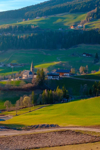 Paisagem Montanha Vale Verde Tirol Sul Itália Europa — Fotografia de Stock