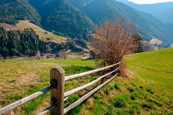 Mountain Village Scenery Green Valley South Tyrol Italy Europe — Stock Photo, Image