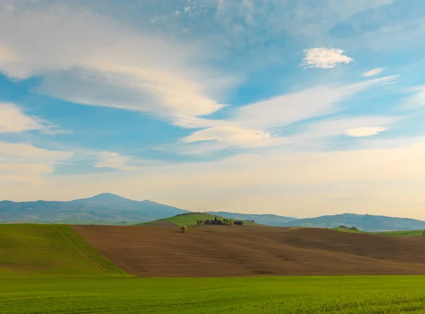 Paisaje Rural Del Campo Toscana Pueblo Italia —  Fotos de Stock