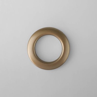 Gri arka planda korniş sabitleme için perde grommet halka