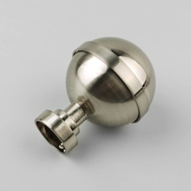 Gri arka planda perde korniş için şekilli metal Vintage finial