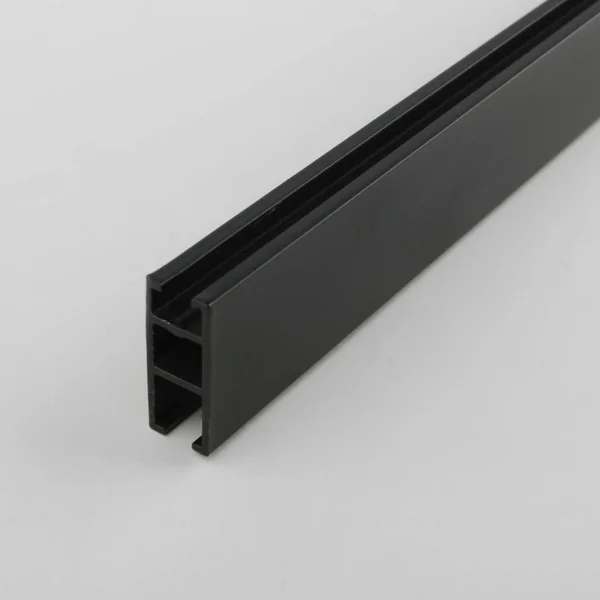 Modern Metal Curtain Rod Tube Gray Background — Stock Photo, Image