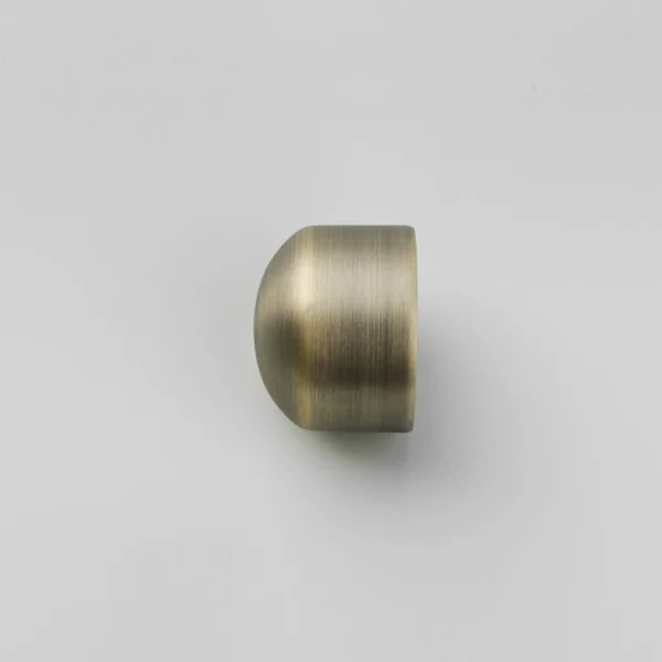 Einfache Runde Metallstange Die Auf Grauem Hintergrund Endet — Stockfoto