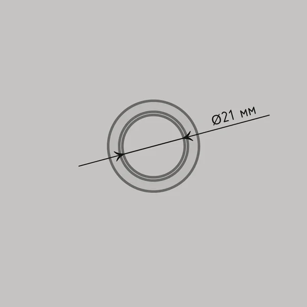 Draft Diameter Sign Curtain Grommet Ring Cornice Fixing Grey Background — Stock Photo, Image