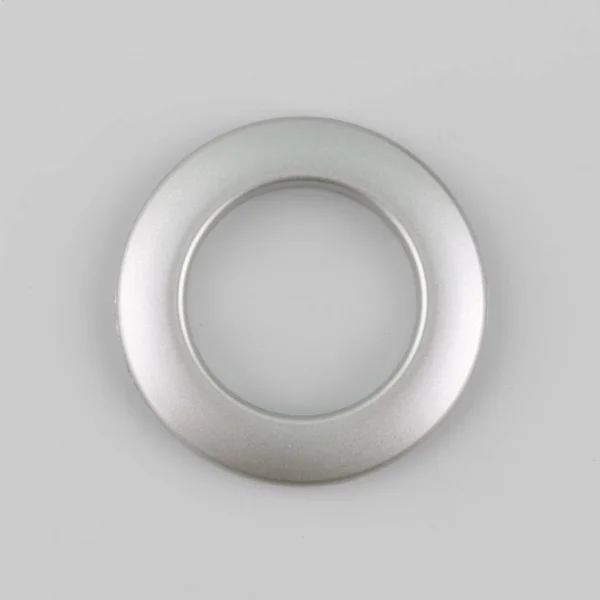 Curtain Grommet Ring Cornice Fixing Grey Background — Stock Photo, Image