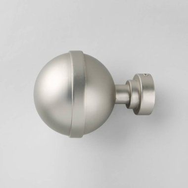 Gri arka planda perde korniş için şekilli metal Vintage finial