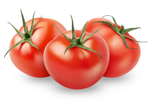 Reife Rote Tomaten Auf Weißem Hintergrund — Stockfoto