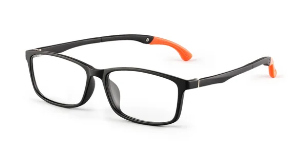 Óculos Cor Plástico Fundo Branco Óculos Vidro Isolados — Fotografia de Stock