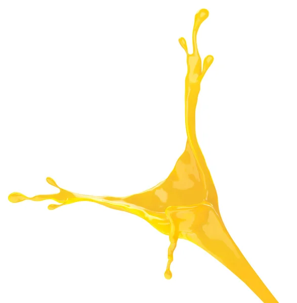 Orange Splash Concept Orange Juice Isolated White Background Clipping Path — Stock Photo, Image