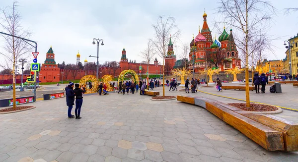 Mosca Russia Dicembre 2019 Capodanno Nella Capitale Russa Natale Mosca — Foto Stock