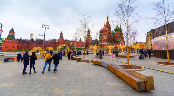 Moscou Rússia Dezembro 2019 Ano Novo Capital Russa Natal Moscovo — Fotografia de Stock