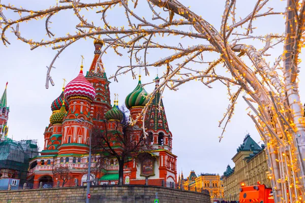 Москва Росія Грудень 2019 Новий Рік Столиці Росії Різдво Москві — стокове фото