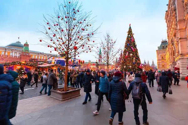 Moscou Rússia Dezembro 2019 Ano Novo Capital Russa Natal Moscovo — Fotografia de Stock