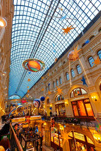 Москва Россия Декабря 2020 Года Новогоднее Рождественское Оформление Гума Москве — стоковое фото