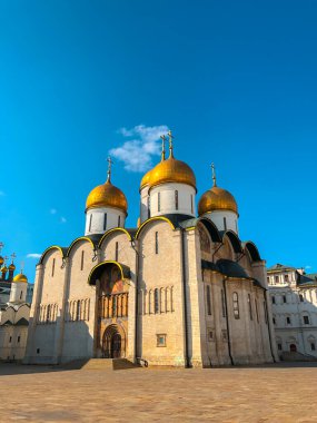 Moskova Kremlin 'in Katedral Meydanı' ndaki Katedral Katedrali. Moskova, Rusya.