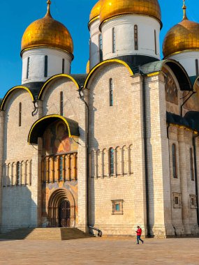 Moskova Kremlin 'in Katedral Meydanı' ndaki Katedral Katedrali. Moskova, Rusya.