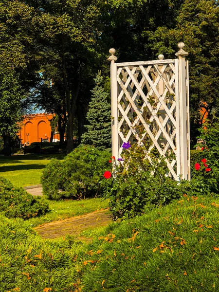 Färgglada Blommor Moskva Kreml Trädgårdar Moskva Ryssland — Stockfoto