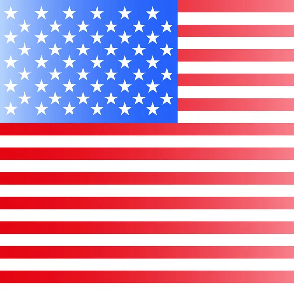 Amerikaanse vlag. Vector afbeelding van de Amerikaanse vlag. Amerikaanse vlag achtergrond. — Stockvector