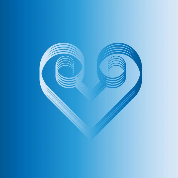 Незвичайна синя форма серця — стоковий вектор