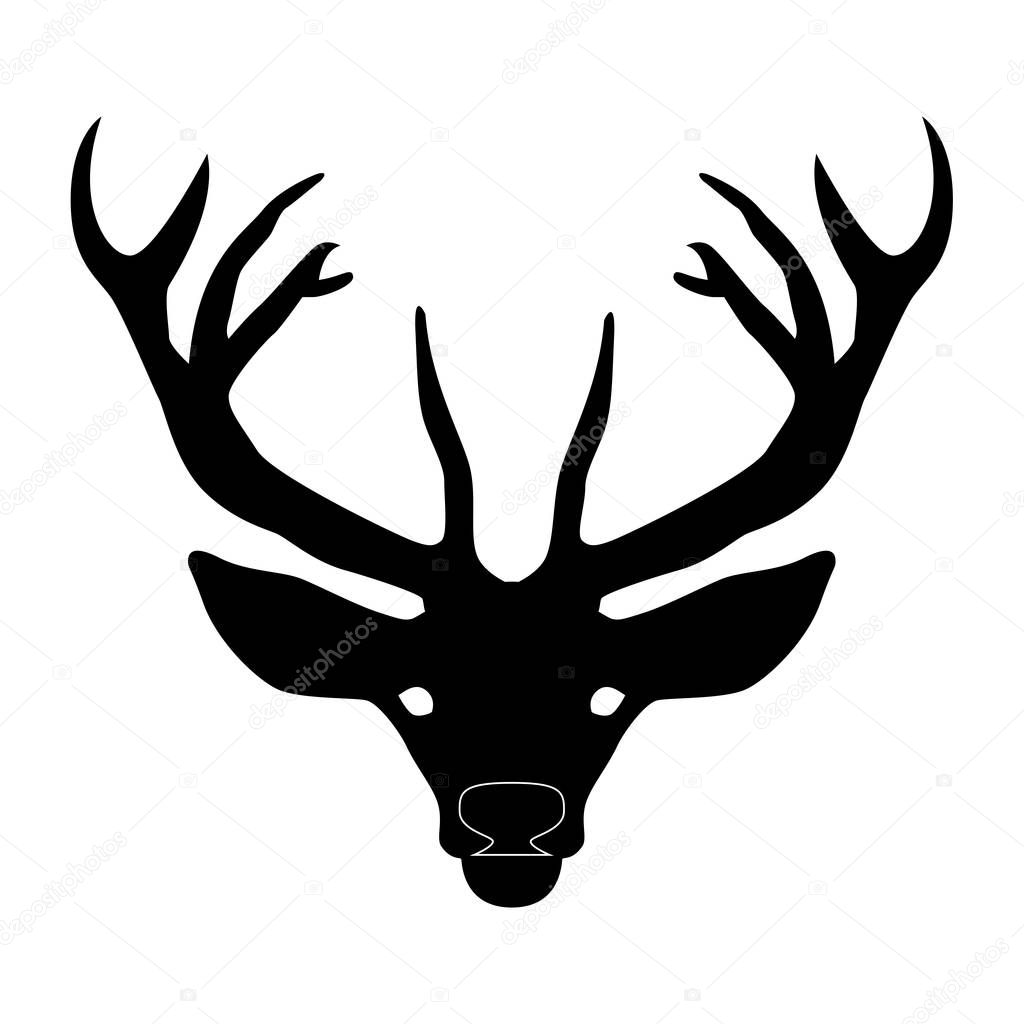 Deer head with horns