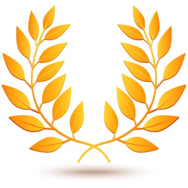 Laurel gold crown with shadow
