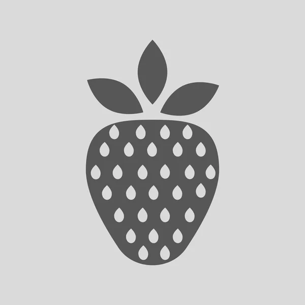 灰色背景上的草莓标志 — 图库矢量图片
