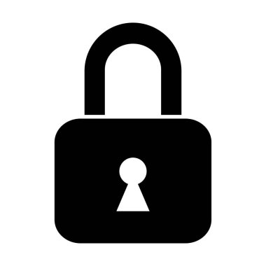 beyaz zemin üzerinde kilit simgesi