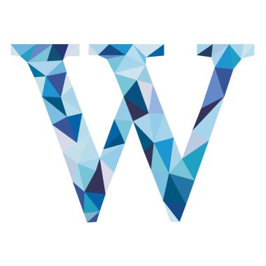 Çokgenin mavi tonlarındaki 